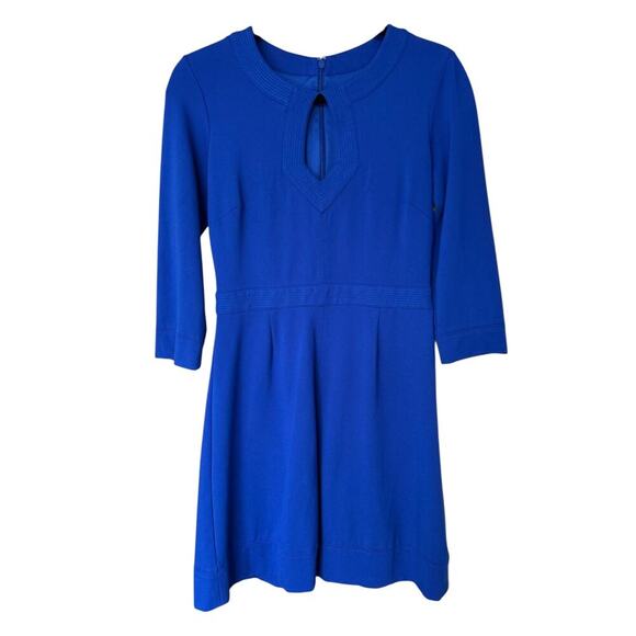 Laundry by Shelli Segal Women's Cobalt Blue Keyhole Dress Size 6 - Picture 2 of 5
